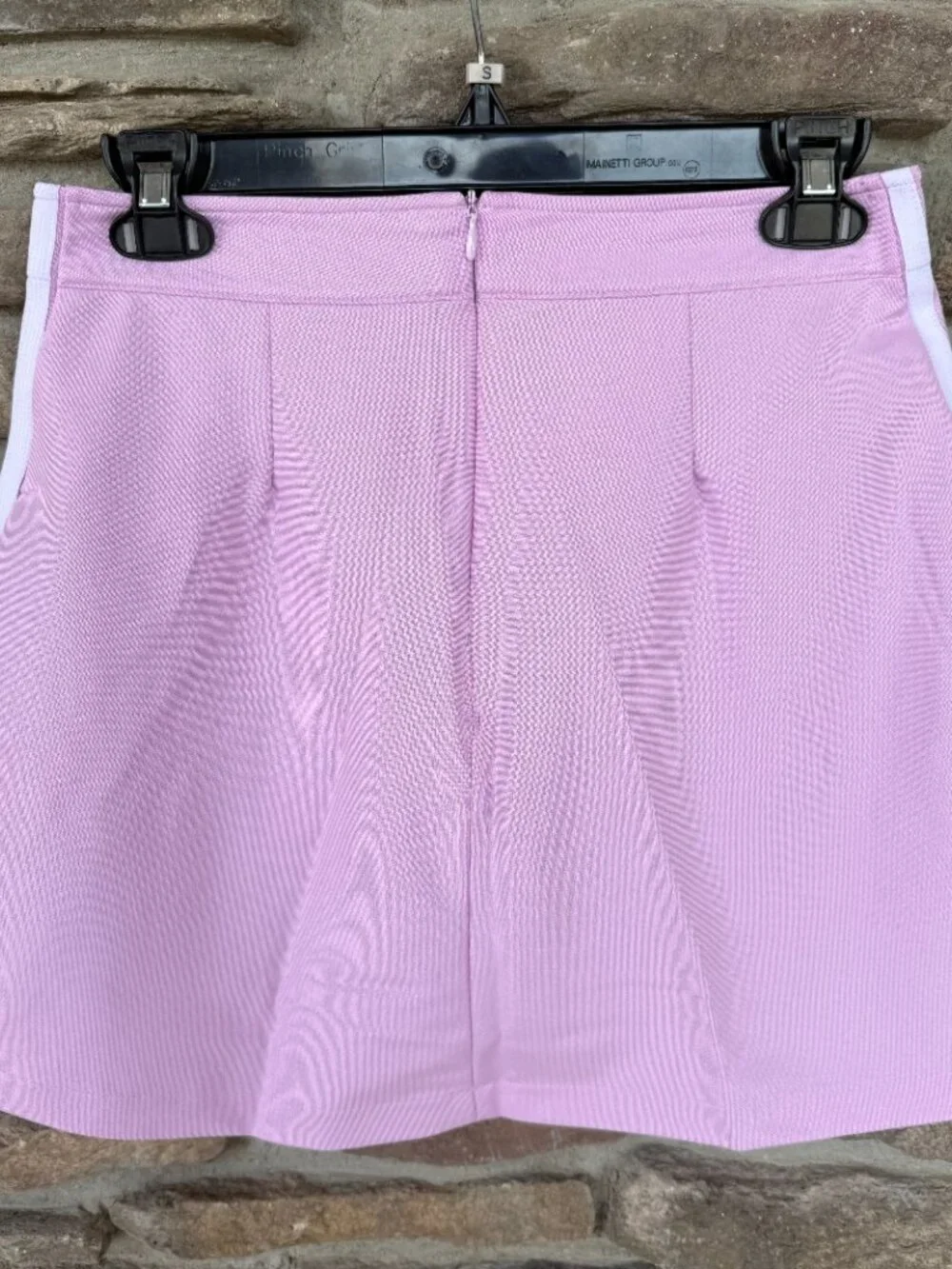 adidas Pink Mini Skirt with White Side Stripes